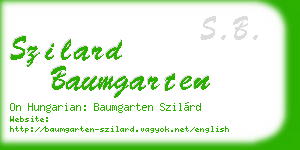 szilard baumgarten business card